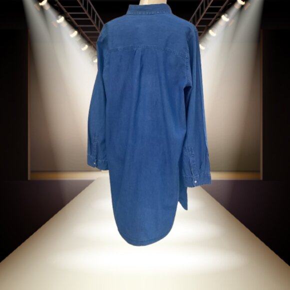 Old Navy/Gap Chambray Casual Shirt Dress - Picture 3 of 6